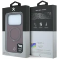 Etui Mercedes Leather with Ring Stand MagSafe na iPhone 18 Pro Max / 17 Pro Max - burgundowe