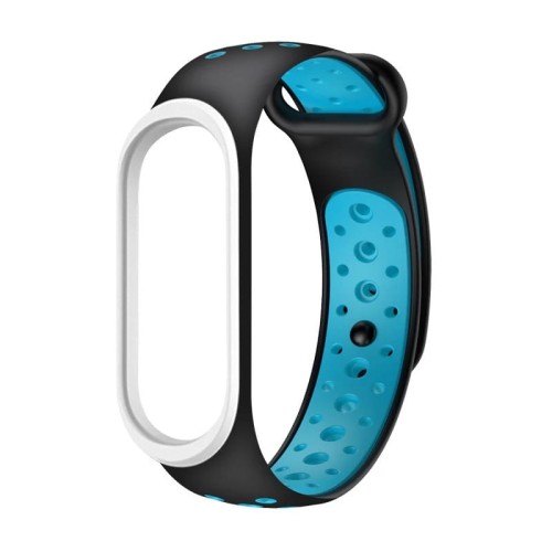 PASEK OPASKA  PERFOROWANA DO MI BAND 3/4 | BLACK BLUE