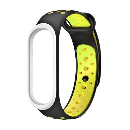 PASEK OPASKA  PERFOROWANA DO MI BAND 3/4 | BLACK GREEN