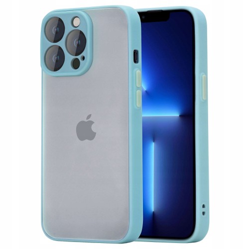 ETUI DO IPHONE 13 PRO MAX MATOWE CASE – OCHRONA APARATU I WZMOCNIONA OSŁONA,  TURKUSOWY