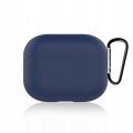 ETUI DO AIRPODS PRO Z KARABINKIEM - GRANATOWY