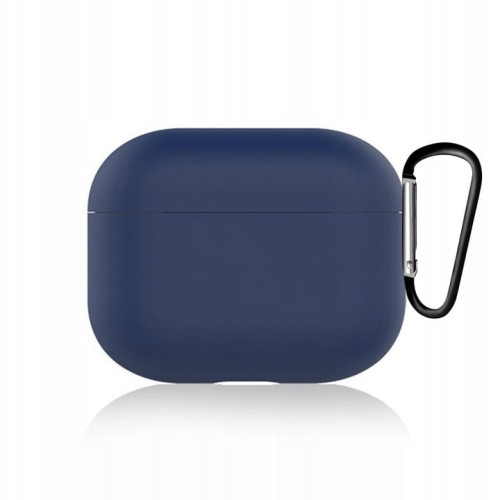 ETUI DO AIRPODS PRO Z KARABINKIEM - GRANATOWY