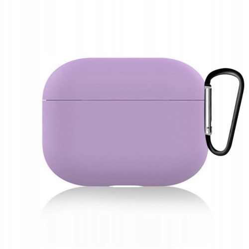 ETUI DO AIRPODS PRO Z KARABINKIEM - FIOLETOWY