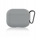 ETUI DO AIRPODS PRO Z KARABINKIEM - SZARY