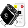 Adapter Baseus Mini przejściówka z USB-A na USB-C OTG - czarny
