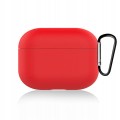 ETUI DO AIRPODS 3 Z KARABINKIEM - CZERWONY