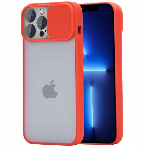 Etui z podwójną ochroną na aparat do iPhone 13 Pro Max - Czerwony