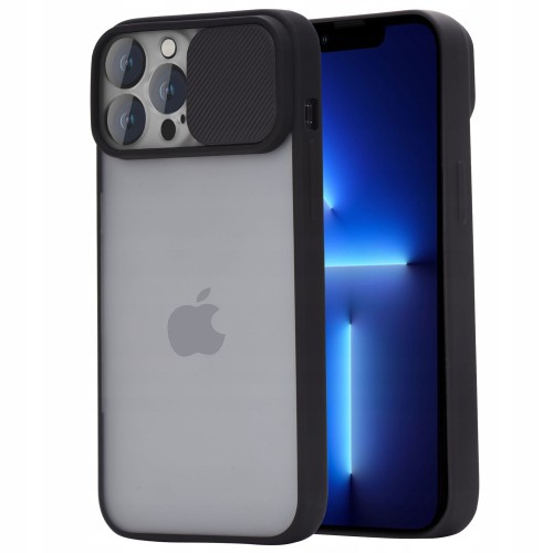 Etui z podwójną ochroną na aparat do iPhone 13 Pro Max - Czarny