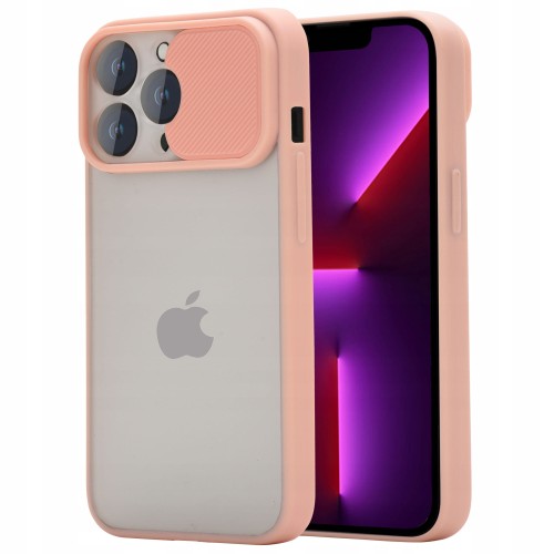 Etui z podwójną ochroną na aparat do iPhone 13 Pro - Różowy