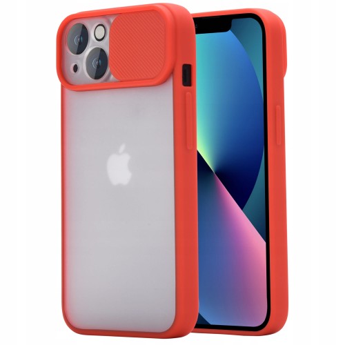 Etui z podwójną ochroną na aparat do iPhone 13 - Czerwony