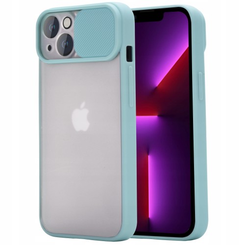 Etui z podwójną ochroną na aparat do iPhone 13 - Miętowy