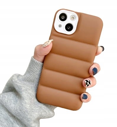 Etui AirBag case do iPhone 13 Mini - Orzechowy + 2 osłonki na aparat GRATIS!