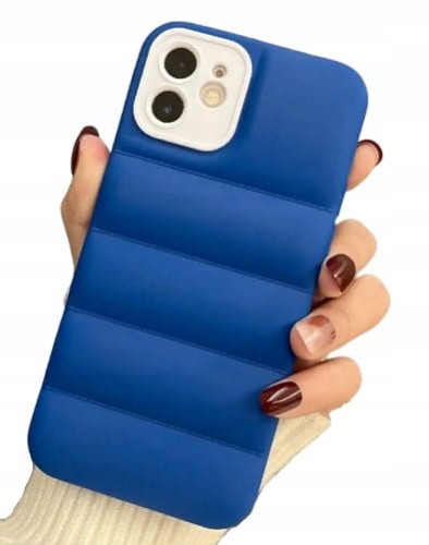 Etui AirBag case do iPhone 12 - Niebieski + 2 osłonki na aparat GRATIS!