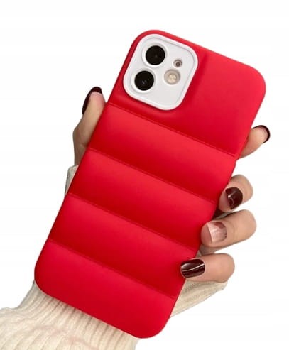  Etui AirBag case do iPhone 12 - Czerwony + 2 osłonki na aparat GRATIS!