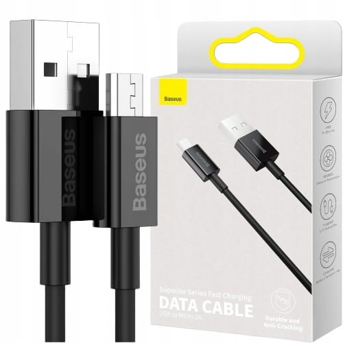 Kabel Baseus Superior USB-A / micro USB 2A 1m - czarny