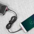Baseus Cafule Cable wytrzymały nylonowy kabel przewód USB / micro USB 2A 3M czarno-czerwony