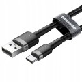 Kabel Baseus Cafule USB-A / USB-C QC 3.0 3A 1 m - Czarno-szary