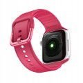 Silikonowy pasek do Apple Watch 42/44/45mm - Rose red
