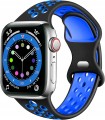 Pasek sportowy do Apple Watch 42/44/45mm | SM - Black + Blue