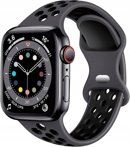 Pasek sportowy do Apple Watch 38/40/41mm | SM - Dark Grey + Black