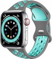 Pasek sportowy do Apple Watch 38/40/41mm | SM - Gray + Green
