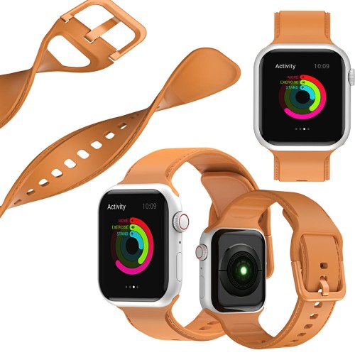 Silikonowy pasek do Apple Watch 38/40/41mm - Dark orange