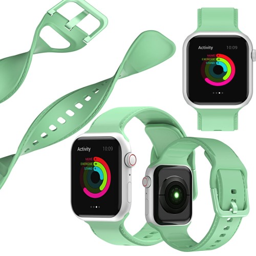 Silikonowy pasek do Apple Watch 42/44/45mm - Mint