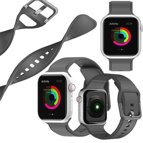 Silikonowy pasek do Apple Watch 42/44/45mm - Khaki