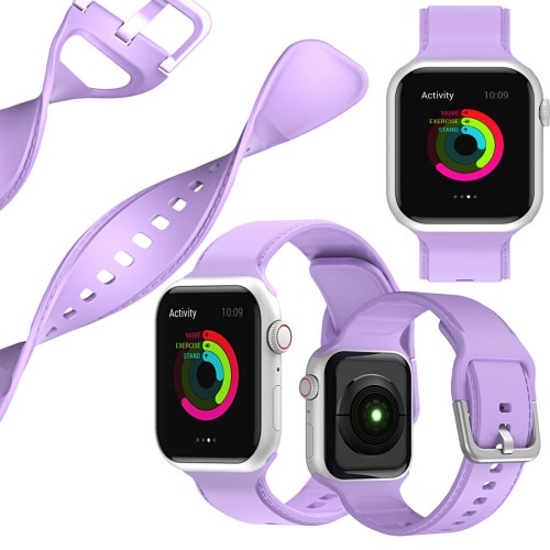 Silikonowy pasek do Apple Watch 42/44/45mm - Lavender
