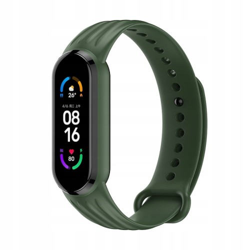 PASEK OPASKA SPORTOWA W PASY DO MI BAND 5/6/7 - DARK GREEN