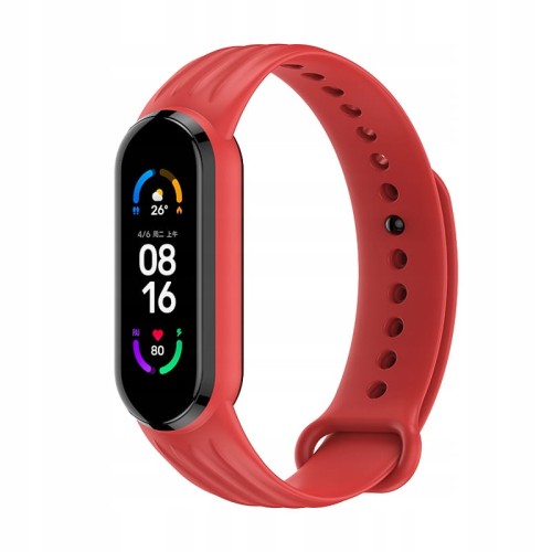 PASEK OPASKA SPORTOWA W PASY DO MI BAND 5/6/7 - RED