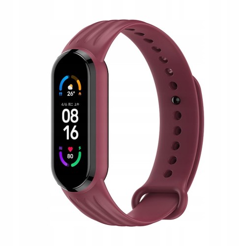 PASEK OPASKA SPORTOWA W PASY DO MI BAND 5/6/7 - WINE