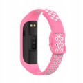 PASEK PERFOROWANY DO SAMSUNG GALAXY FIT 2 SM-R220 OPASKA, RÓŻOWO - BIAŁY