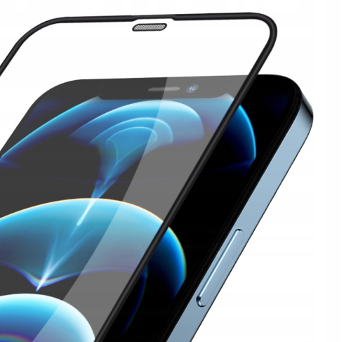 SZKŁO NA CAŁY EKRAN DO IPHONE 12 PRO MAX - WYTRZYMAŁE 0.4MM
