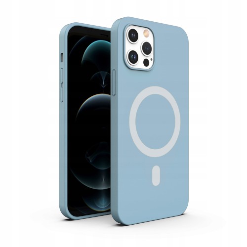 ETUI PREMIUM SILICONE MAGSAFE DO IPHONE 12 PRO MAX - BLUE