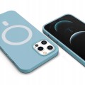 ETUI PREMIUM SILICONE MAGSAFE DO IPHONE 12 PRO MAX - BLUE