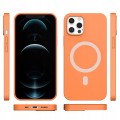 ETUI PREMIUM SILICONE MAGSAFE DO IPHONE 12 PRO MAX - ORANGE