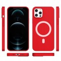 ETUI PREMIUM SILICONE MAGSAFE DO IPHONE 12 PRO MAX - RED