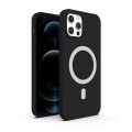 ETUI PREMIUM SILICONE MAGSAFE DO IPHONE 12 PRO MAX - BLACK