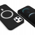 ETUI PREMIUM SILICONE MAGSAFE DO IPHONE 12 PRO MAX - BLACK