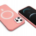 ETUI PREMIUM SILICONE MAGSAFE DO IPHONE 12 PRO MAX - PINK
