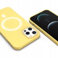 ETUI PREMIUM SILICONE MAGSAFE DO IPHONE 12 PRO MAX - YELLOW