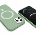 ETUI PREMIUM SILICONE MAGSAFE DO IPHONE 12 PRO MAX - MINT