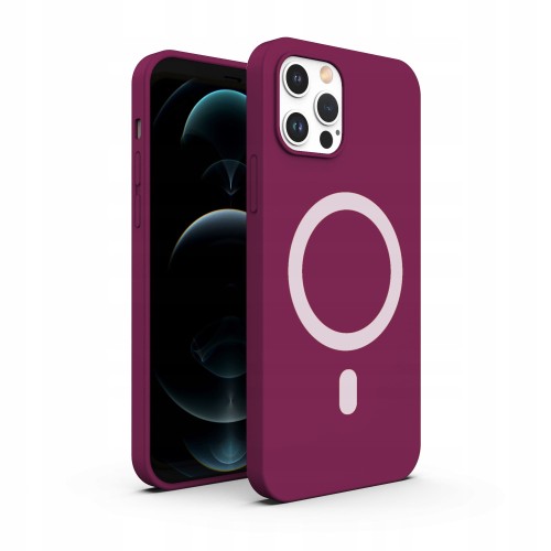ETUI PREMIUM SILICONE MAGSAFE DO IPHONE 12 PRO MAX - PURPLE