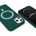ETUI PREMIUM SILICONE MAGSAFE DO IPHONE 12 PRO MAX - GREEN