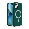 ETUI PREMIUM SILICONE MAGSAFE DO IPHONE 13 - GREEN