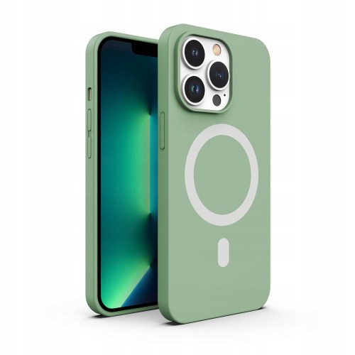 ETUI PREMIUM SILICONE MAGSAFE DO IPHONE 13 PRO - MINT