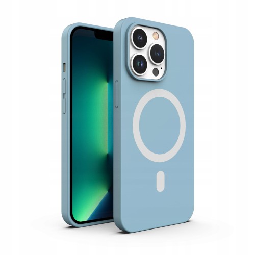 ETUI PREMIUM SILICONE MAGSAFE DO IPHONE 13 PRO - BLUE