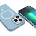 ETUI PREMIUM SILICONE MAGSAFE DO IPHONE 13 PRO - BLUE