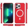ETUI PREMIUM SILICONE MAGSAFE DO IPHONE 13 PRO - RED
